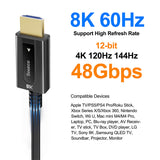 Optical fiber hdmi cable  2.1 8k HDMI AOC cable